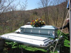 Ray was buried across the road from the homeplace on sacred land where generations of the Hicks family have been laid to rest. (Photo by: Connie Regan-Blake)