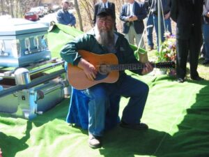 Ray's cousin, Orville Hicks paying tribute to Ray.
