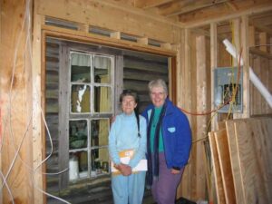 Generations of Hicks looked out this kitchen window to the fields beyond. Now it has transformed into an entryway to the new addition.