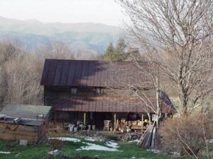 The Hick's homeplace on Beech Mountain was built by Ray's father, Nathan, and his grandfather, Benjamin, on land that has been in the Hick's family since the 1700's. Rosa and Ted Hicks still call it home. (Photo by: Connie Regan-Blake)