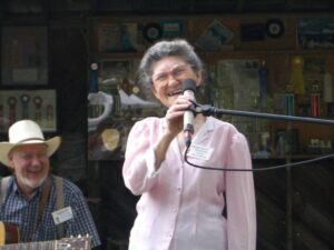 Rosa is as delighted as the crowd.