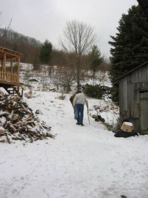Ted heading up the hill for his ride into Boone, NC. His ongoing health challenges means 3 trips a week for dialysis. He says “it’s my part time job.” (Photo by: Connie Regan-Blake)